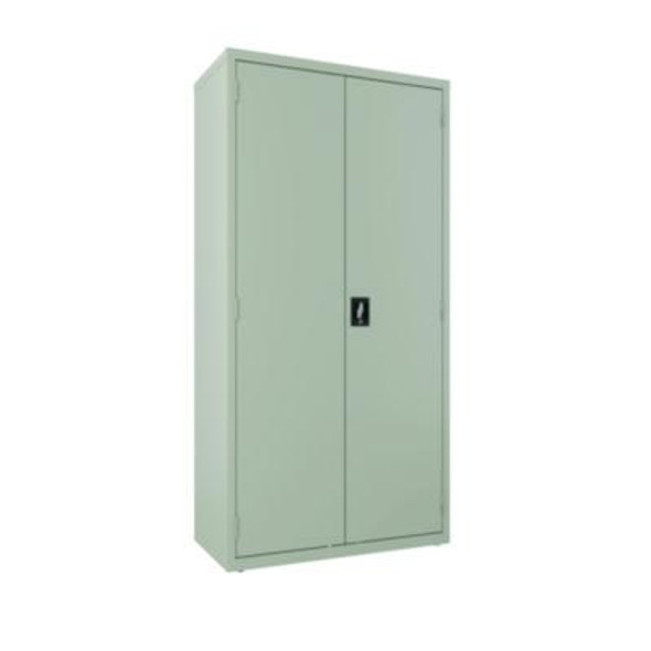 Wardrobe Combo Cabinet, (1) Full-Width Garment Rod, (2) Adjustable Shelves, 36" x 18" x 80.5", Light Gray