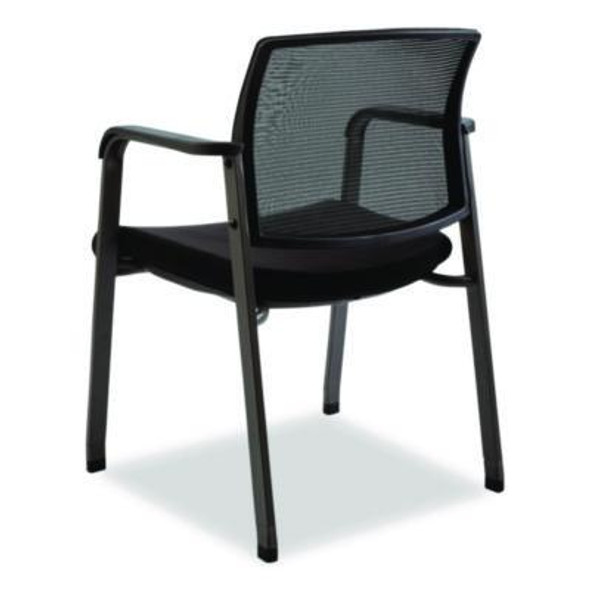 Alera Elgar Fabric Guest Chair, 24.41 x 22.64 x 31.73, Black Seat, Black Back, Black Base