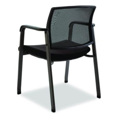 Alera Elgar Fabric Guest Chair, 24.41 x 22.64 x 31.73, Black Seat, Black Back, Black Base
