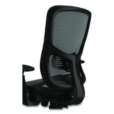 Alera Hollins Ergonomic Mesh Swivel Task Chair, Supports Up To 275Lb, 18.57 To 22.54 Seat Height, Black Seat/Back, Black Base