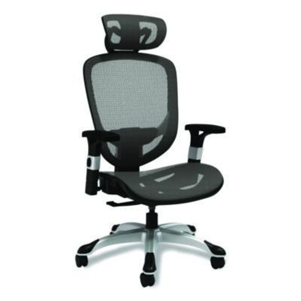 Alera Minerva Ergonomic Mesh Swivel Task Chair, Supports Up To 275Lb, 17.24 To 20.98 Seat Height, Gray Seat/Back, Silver Base
