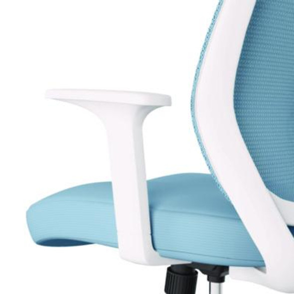 Alera Wessex Ergonomic Fabric Mesh Swivel Task Chair, Up To 275 Lb, 17.09 To 20.83 Seat Height, Seafoam Seat/Back, White Base