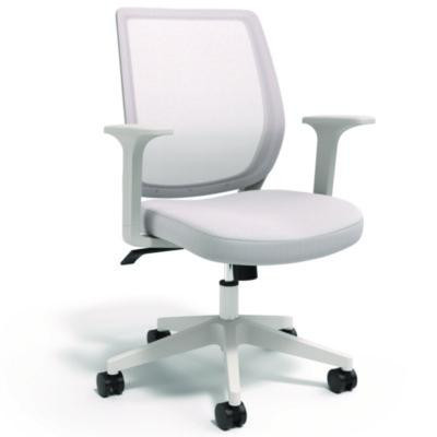 Alera Wessex Ergonomic Fabric Mesh Swivel Task Chair, Supports 275 Lb, 17.09 To 20.83 Seat Height, Gray Seat/Back, White Base