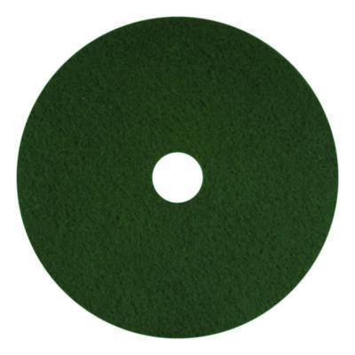 Scrubbing Pad, 13" Diameter, Green, 5/Carton