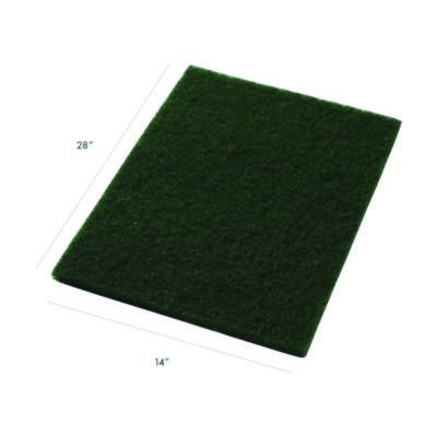 Scrubbing Pad, 14 x 28, Green, 5/Carton