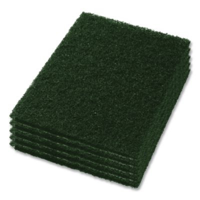 Scrubbing Pad, 14 x 28, Green, 5/Carton