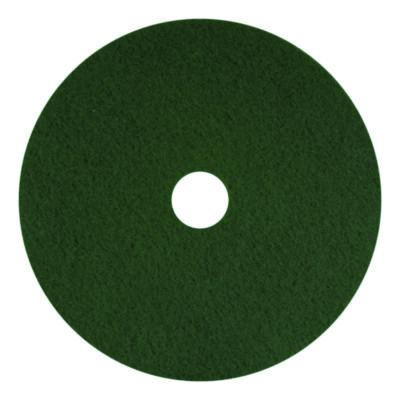Scrubbing Pad, 16" Diameter, Green, 5/Carton