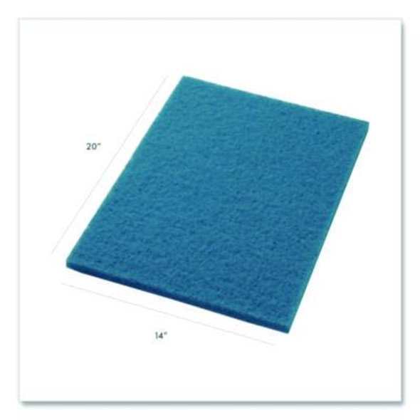 Cleaner Pad, 14" x 20", Blue, 5/Carton