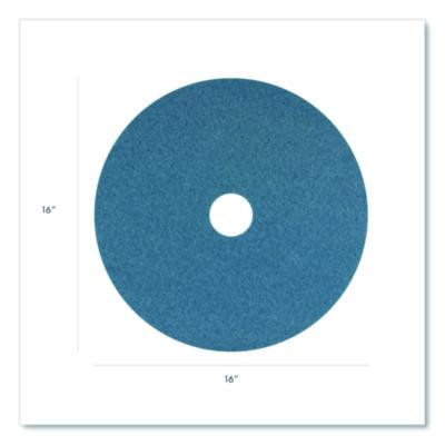 Cleaner Pad, 16" Diameter, Blue, 5/Carton