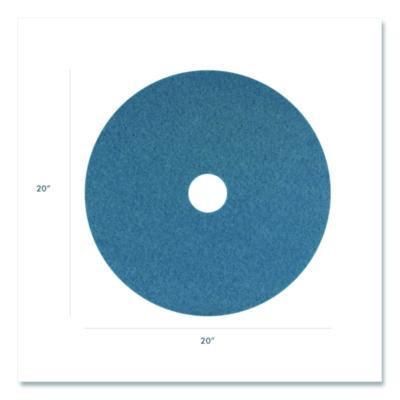 Cleaner Pad, 20" Diameter, Blue, 5/Carton