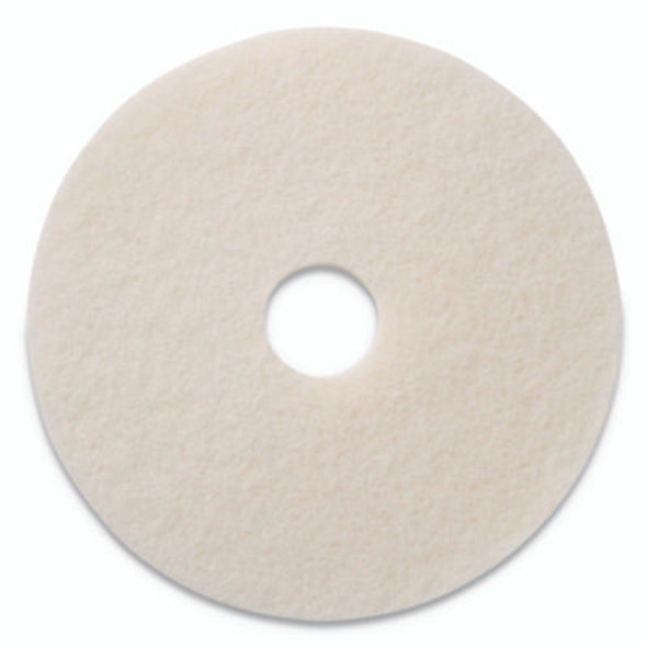 Polishing Pads, 17" Diameter, White, 5/Carton