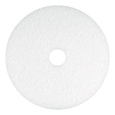 Polishing Pad, 18" Diameter, White, 5/Carton