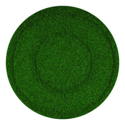 Turfscrub Brush Floor Pad, 20" Diameter, Green, 4/Carton