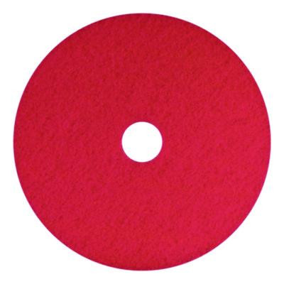Buffing Pad, 15" Diameter, Red, 5/Carton