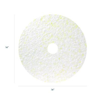 Toro Floor Pad, 14" Diameter, White/Brown/Yellow, 2/Carton