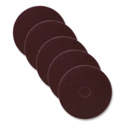 Ecoprep Epp Specialty Pad, 15" Diameter, Maroon, 10/Carton