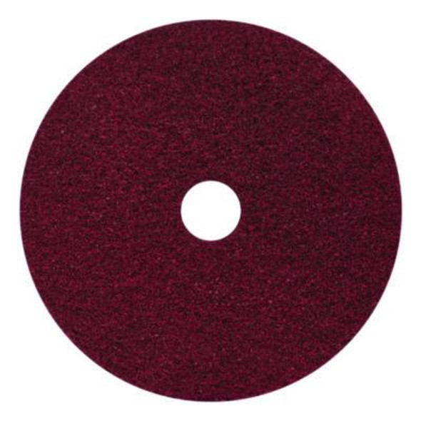 Black Diamond 400 Heavy-Duty Cleaning Pad, 20" Diameter, 400 Grit, Black/Red, 2/Carton