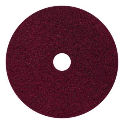 Black Diamond 400 Grit Heavy-Duty Cleaning Pad, 20" Diameter, Black/Red, 2/Carton