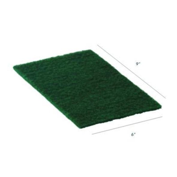 90-96 Medium Duty Hand Cleaning Pad, 6 x 9, Green, 20/Carton