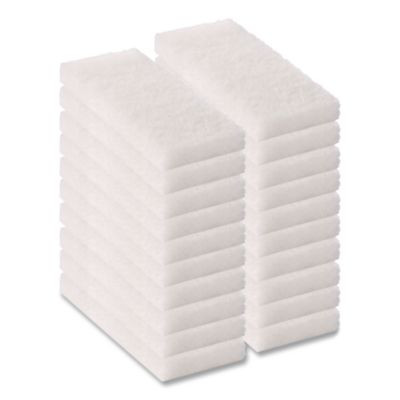 Octopus Light Duty Cleaning Pad, 5" x 9", White, 20/Carton