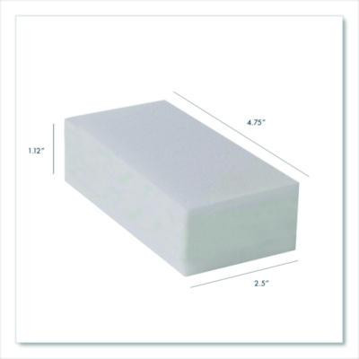 Melamine Block Erasing Sponge, 4.75" x, 2.65", 1.12" Thick, White, 24/Carton