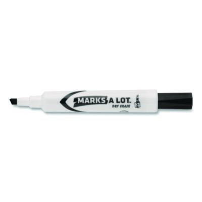 Marks A Lot Desk-Style Dry Erase Markers, Broad Chisel Tip, Black