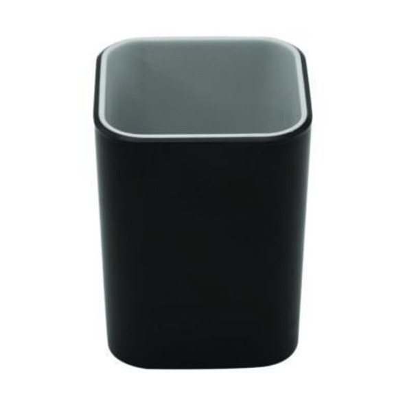 Fusion Pencil Cup, Plastic, 2.99 x 2.99 x 3.96, Black/Gray