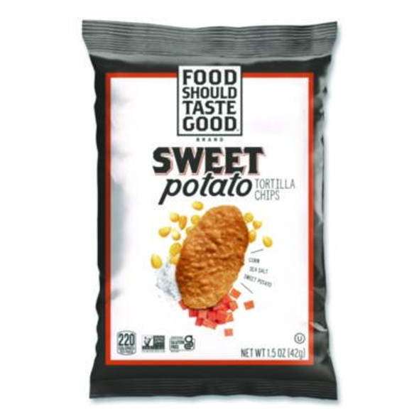 Tortilla Chips, Sweet Potato With Sea Salt, 1.5 Oz., 24/Carton