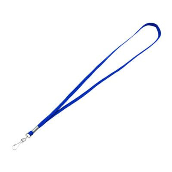 Deluxe Lanyard With J-Hook, Blue, 36" Long, 100/Pack