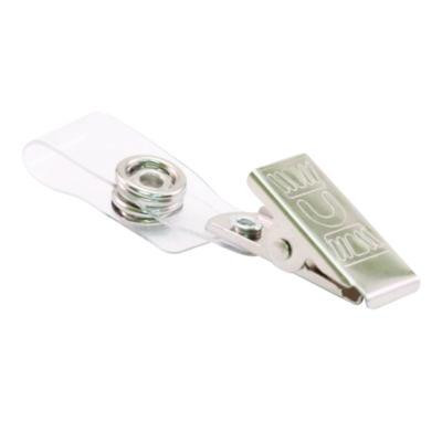 Badge Straps With Clips, 0.38" x 2.75", Clear, 25/Pack