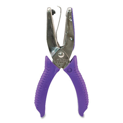 15-Sheet Medium-Duty One-Hole Punch, Diamond Shape, Chrome