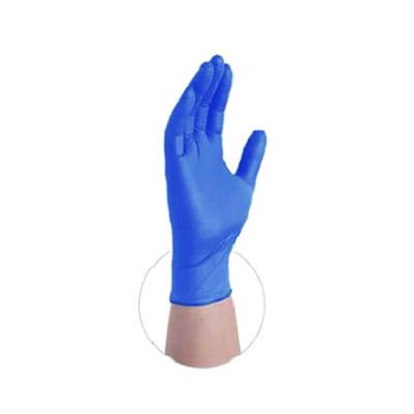 Nitrile Exam Gloves, Powder-Free, Large, 9.5" Long, Blue, 100/Box
