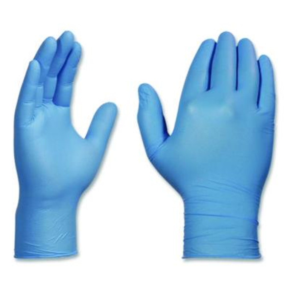 Industrial Nitrile Gloves, Powder-Free, Medium, 3 Mil Thick, 9.5" Long, Blue, 100/Box