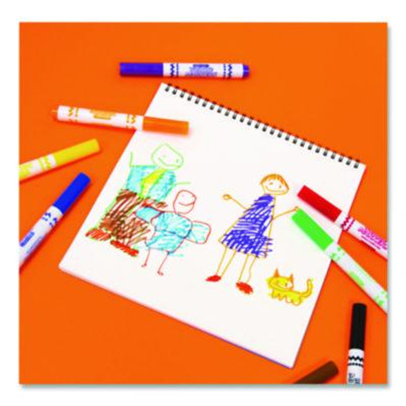 Products Broad Line Jumbo Washable Markers, Broad Bullet Tip, 8 Assorted Colors, 24/Set