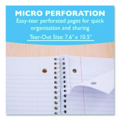 Spiral Notebooks, 3-Subject, Medium/College Rule, Randomly Assorted Cover Color, (120) 10.5 x 8 Sheets