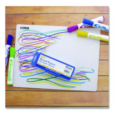 Whiteboard And Chalkboard Eraser, 5" x 2" x 1", White