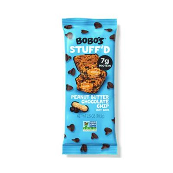 Stuff'D Peanut Butter And Chocolate Chip Oat Bar, 2.5 Oz Bar, 12/Box