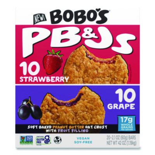 Pb And J Variety Pack, Peanut Butter/Grape And Peanut Butter/Strawberry, 2.1 Oz Bar, 12/Box