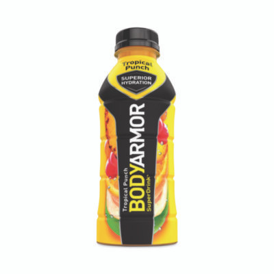 Superdrink Sports Drink, Tropical Punch, 16 Oz Bottle, 12/Pack