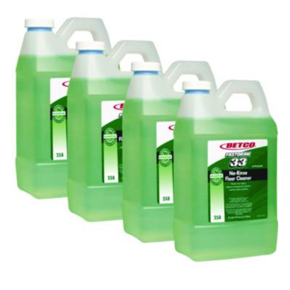 Bioactive Solutions No-Rinse Fastdraw Floor Cleaner, Rain Fresh Scent, 2 L Bottle, 4/Carton