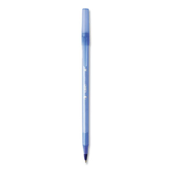 Prevaguard Round Stic Ballpoint Pen, Stick, Medium 1 Mm, Blue Ink, Translucent Blue Barrel, 60/Pack