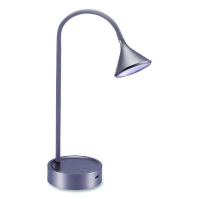 Flexible Gooseneck Led Desk Lamp, With Usb Port, Gray