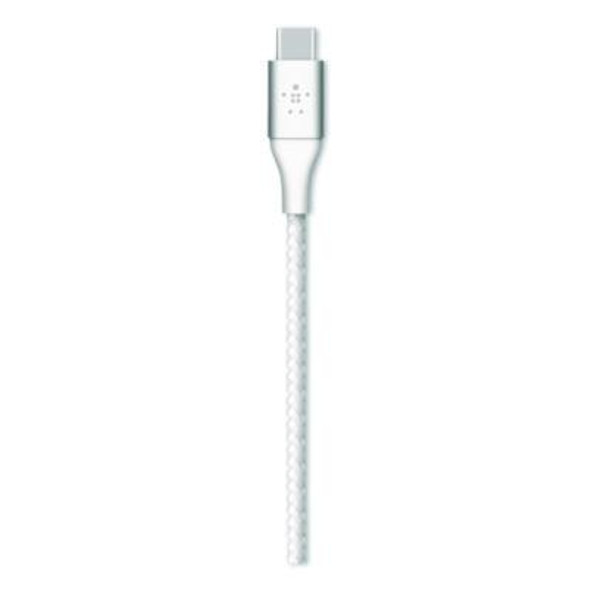 Boost Charge Braided Usb-C To Usb-C Cable, 6.6 Ft, White