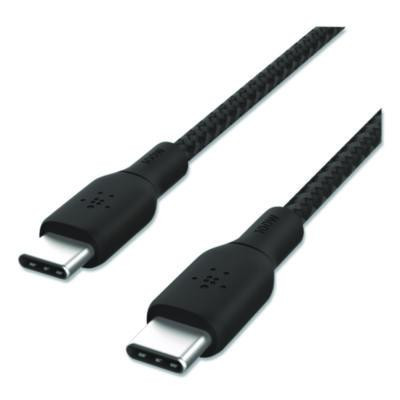 Boost Charge Braided Usb-C To Usb-C Cable, 100 W Power Delivery, 6.6 Ft, Black