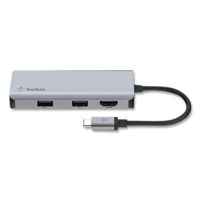 Connect 5-In-1 Multiport Adapter Hub, Gray
