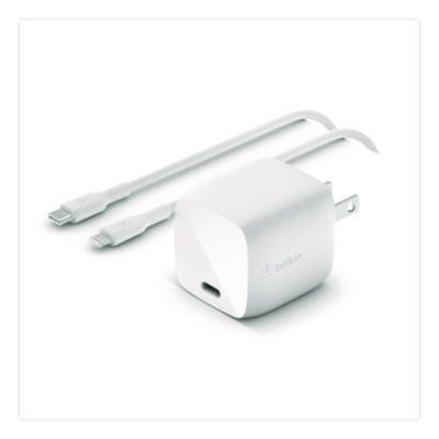 Boost Charge Usb-C Pd 3.0 Pps Wall Charger + Usb-C To Lightning Cable, White