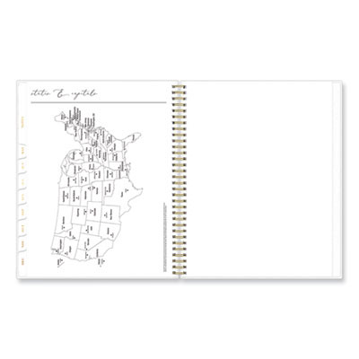 Life Note-It Leah Weekly/Monthly Notes Planner, Floral Artwork, 11 x 8.5, Gray/Pink/White Cover, 12-Month (Jan To Dec): 2026