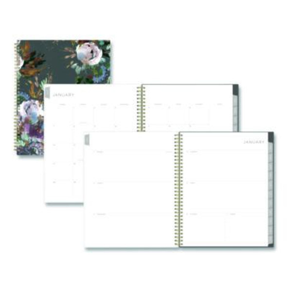 Kelly Ventura Midnight Garden Weekly/Monthly Planner, Floral Artwork, 11 x 8.5, Multicolor Cover, 12-Month (Jan To Dec): 2026