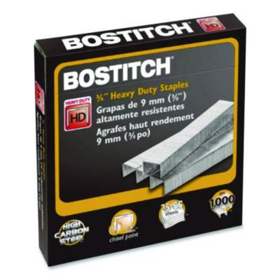 Heavy-Duty Premium Staples, 0.38" Leg, 0.5" Crown, Carbon Steel, 1,000/Box