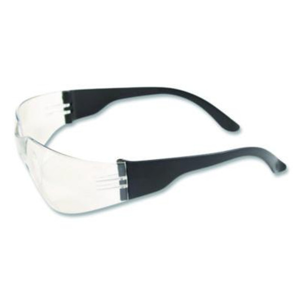Zenon Z12 Rimless Indoor/Outdoor Optical Eyewear, Scratch-Resistant, Black Plastic Frame, Clear Polycarbonate Lens